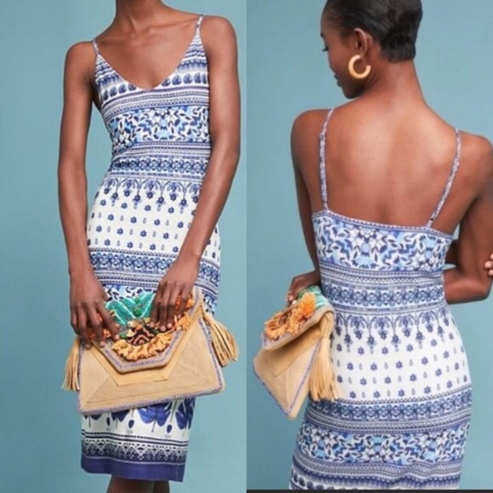 NWT Anthropologie Farm Rio Tiled Print Knit Dress